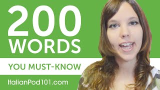 200 Words Every Italian Beginner MustKnow [upl. by Fotina]