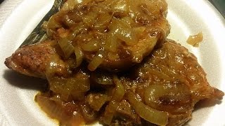 Smothered Pork Chops With Onions amp Gravy Recipe [upl. by Eilloh]