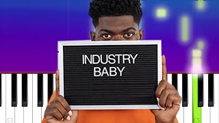 Lil Nas X  Industry Baby Piano Tutorial [upl. by Nimajneb717]