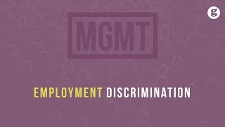 Employment Discrimination [upl. by Rogers]