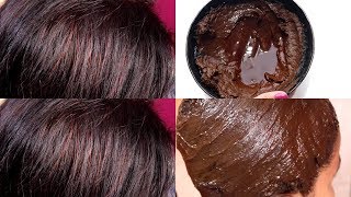 How to get BURGUNDY hair color NATURALLY at home with HENNA hair dye [upl. by Sinnoda]