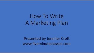 How To Write A Marketing Plan [upl. by Llenej]