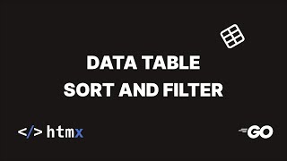 Go amp HTMX Data Dashboard  Data Table [upl. by Colene]