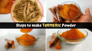 How to Make Turmeric Powder at home [upl. by Naitsihc]