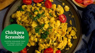 Chickpea Scrambled Eggs  How To Make VEGAN CHICKPEA SCRAMBLE  Alkaline Egg Replacement Recipe 🍳 [upl. by Noni]