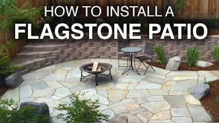 How To Install A Flagstone Patio StepbyStep [upl. by Arimak357]