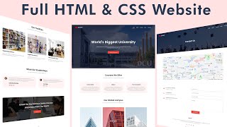 How To Make Website Using HTML amp CSS  Full Responsive Multi Page Website Design Step by Step [upl. by Stanley]