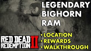 Red Dead Redemption 2  Legendary Bighorn Ram Location Rewards Walkthrough [upl. by Rita983]