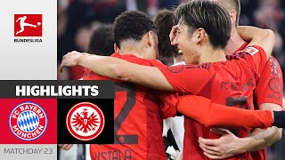 Bayern Shows No Mercy  FC Bayern München  Eintracht Frankfurt  Highlights  Matchday 23 – 2425 [upl. by Aicatan987]