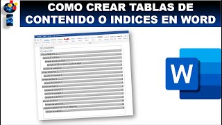 Tablas de contenidos en Word indices [upl. by Fitting911]