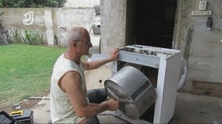 Lavarropas Automaticos Cambio de Rodamiento de Cuba How to Change Bearings on a Washing Machine [upl. by Sirtaeb]