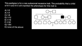 Pedigree chart and probability calculations [upl. by Iru]