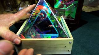 Dichroic Boro Glass Infinity Mirror Effect Pyramids 001 [upl. by Niboc680]