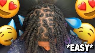 HOW TO TWO STRAND TWIST DREADS EASY [upl. by Frodi]