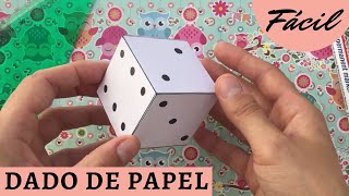 🎲 Cómo hacer un DADO de PAPEL FÁCIL 🎲  Manualidades  Origami [upl. by Alleirbag906]