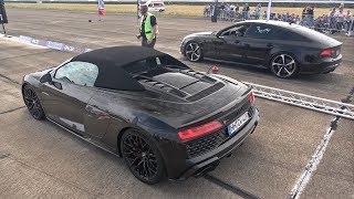 Audi R8 V10 Performance vs Audi RS7 Sportback [upl. by Eciram]