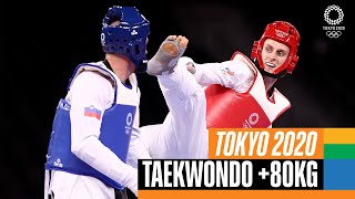 Taekwondo 🥋 Mens 80kg Gold Medal bout  Tokyo 2020 Replays [upl. by Dee]