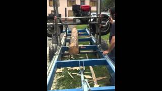 Sawmill homemade fabrication scierie mobile artisanale [upl. by Heigl]