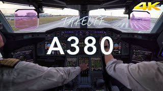 A380 TAKEOFF MIAMI 4K [upl. by Ymmak]