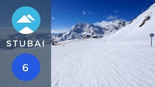 Blue 6 Stubai Glacier  Piste View [upl. by Asirralc]