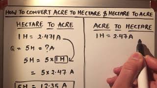 How to convert acre to hectare and hectare to acre  Convert acre to hectare and hectare to acre [upl. by Itsur]