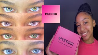 MYEYEBB Contact Lenses Review  4 Colored Contact Lenses [upl. by Dorren432]