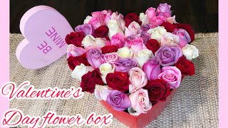 Huge Heart Shaped Floral Arrangement DIY Valentine’s Day Flowers [upl. by Pickens]