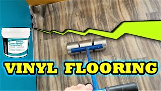 How to glue down and seam Vinyl sheet flooring [upl. by Jae856]