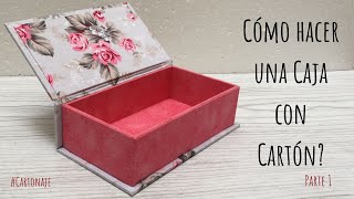 Cartonaje por Placer  Como hacer una caja con cartón Parte 1  Caja libro simple en Cartonaje [upl. by Eirrab93]