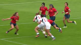 HIGHLIGHTS USA beat Spain 43  0 at the Womens Rugby World Cup [upl. by Rianna]