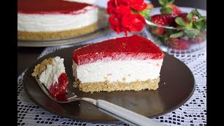 Cheesecake alle fragole senza cottura  Ricetta [upl. by Iew587]