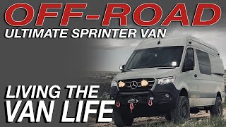 How To Build a LIFTED OffRoad Sprinter Van  Living The Van Life [upl. by Anneh]