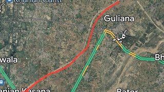 DRONE View kharian sialkot motorway update m12 gujrat 1 bismilah chok to bhagwal [upl. by Auahsoj]