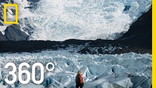 Iceland’s Glaciers  360  Into Water [upl. by Helbona]