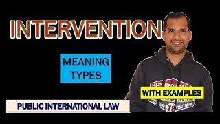 Intervention  Meaning and Types  Public International Law [upl. by Sacken]