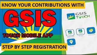 GSIS TOUCH MOBILE APP  STEP BY STEP REGISTRATION [upl. by Releehw900]