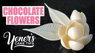 How to Make Simple CHOCOLATE FLOWERS Tutorial  Yeners Cake Tips with Serdar Yener from Yeners Way [upl. by Vaenfila]