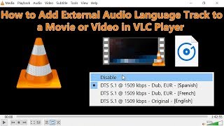 How to Add External Audio Language Track to a Video or Movie in VLC Player [upl. by Ardelis]