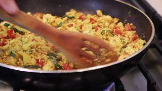 Easy Tofu amp Veggie Scramble  Vegan Egg Breakfast Recipe [upl. by Liggitt688]