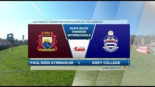 Premier Interschools Rugby  Paul Roos Gymnasium vs Grey College [upl. by Moria]