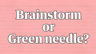 Brainstorm or green needle The new Yanny or Laurel [upl. by Ailemrac]