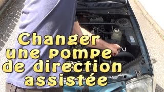 Changer et purger une pompe de direction assistée [upl. by Fusuy]