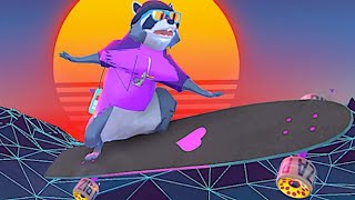 Tanuki Sunset  Laid Back Raccoon Skateboarding Game with Tasty Beats amp a Touch of Vaporwave [upl. by Amsed]