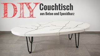 Wie man einen Couchtisch aus Beton und Epoxidharz baut DIY [upl. by Elahcim]