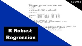 Robust Regression Model in R [upl. by Carla]