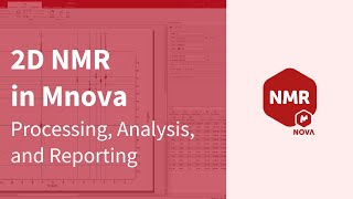 2D NMR Processing Analysis and Reporting [upl. by Gualtiero333]