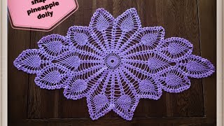 CC How to crochet diamond shape pineapple doily Part 1 of 2 [upl. by Robbie852]