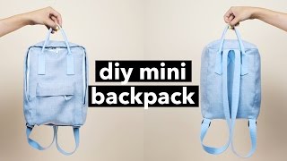 DIY Mini Backpack From Scratch Fjällräven Kånken style  WITHWENDY [upl. by Entirb]