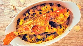 RECETTE de POISSON au FOUR  RASCASSE POISSON  🐟🐠🐟 CHAPON Poisson 🇬🇧🇪🇸🇵🇹 [upl. by Hsan536]