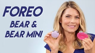 DEMO FOREO BEAR and BEAR MINI Microcurrent Review  Over 40 [upl. by Morganne]